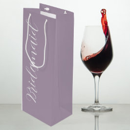 Sacola Para Vinho Mauve Stylized Script Wedding Bridesmaid