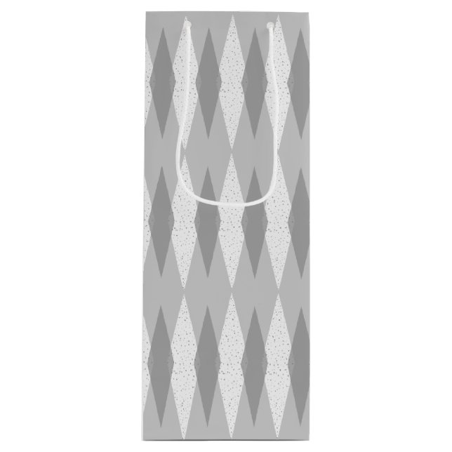 Sacola Para Vinho Meio século Moderna Cinza Argyle Wine Gift Bag (Frente)