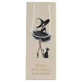 Sacola Para Vinho Merry Witchmas Wine Gift Box – Gothic Witch & Cat 