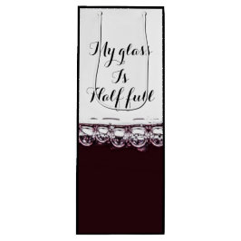 Sacola Para Vinho Meu copo é meio cheio vinho tinto, um saco de vinh