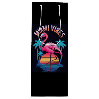 Sacola Para Vinho Miami Vibes Summer Flamingo Design-63454