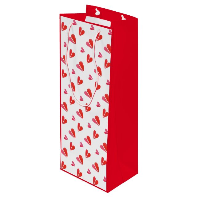 Sacola Para Vinho MÍNI CORAÇÃO Bag de presente de vinho (Verso inclinado)