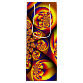 Sacola Para Vinho Miniesferas azuis, amarelas, Douradas