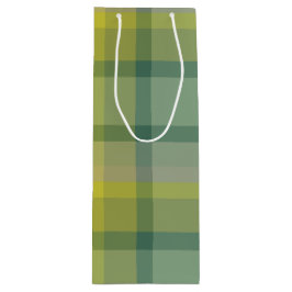 Sacola Para Vinho Mint plaid
