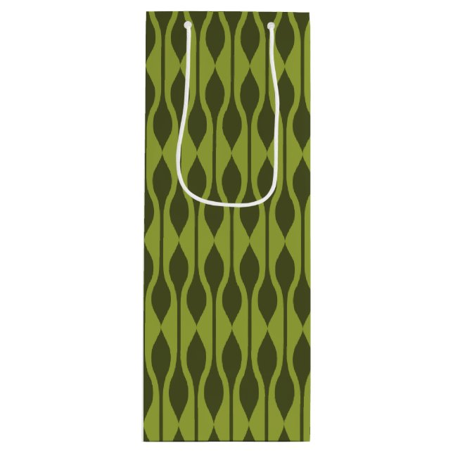 Sacola Para Vinho Mod Gift Wrap | Gotas de abacate (Frente)