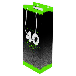 Sacola Para Vinho Modern Girly Bright Green 40 e Fresco