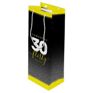 Sacola Para Vinho Modern Girly Bright Yellow 30 e Flirty