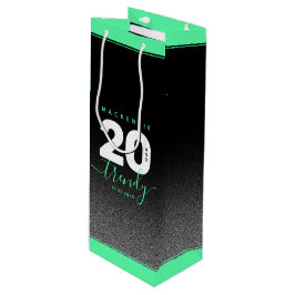 Sacola Para Vinho Modern Girly Mint Green 20 e Trendy