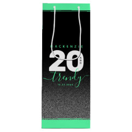 Sacola Para Vinho Modern Girly Mint Green 20 e Trendy