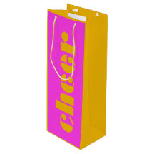 Moderno Cheque Fuchsia Rosa e Laranja