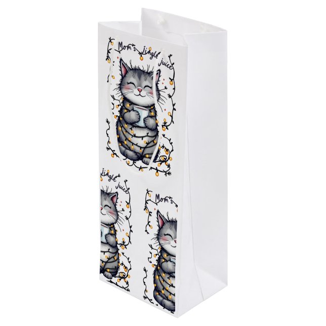 Sacola Para Vinho Mom's Jingle Juice  (Verso inclinado)