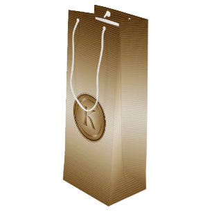 Sacola Para Vinho Monograma da letra K