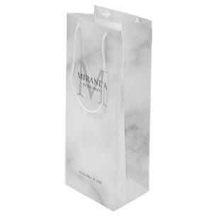 Sacola Para Vinho Monograma e nome da Bridesmaid Personalizada