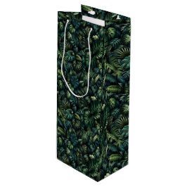 Sacola Para Vinho Monstera Tropical Botânica Verde Selva