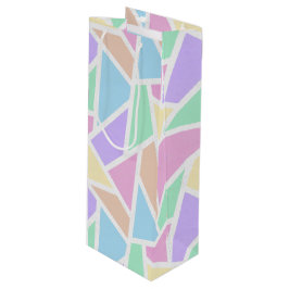 Sacola Para Vinho Mosaico arco-íris de pastel