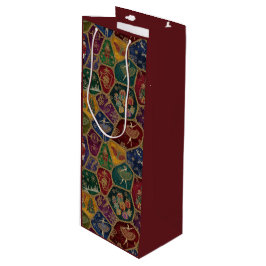 Sacola Para Vinho Mosaico Vintage Batedor de Nozes Ballet Natalino P