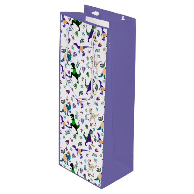 Sacola Para Vinho Mundo Jurássico (Frente inclinada)