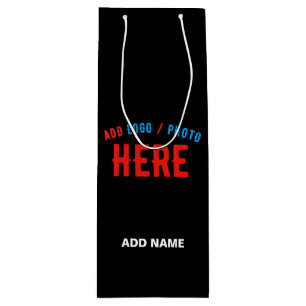 SACOLA PARA VINHO NA MODA MODERNO PERSONALIZÁVEL NEGRO VERIFICADO CO