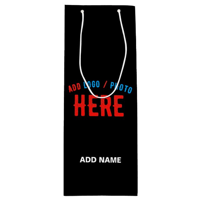 SACOLA PARA VINHO NA MODA MODERNO PERSONALIZÁVEL NEGRO VERIFICADO CO (Frente)