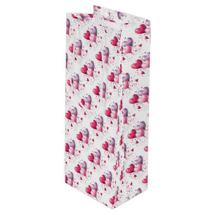 Sacola Para Vinho Namorados dos Balões do Coração