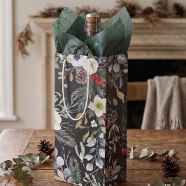 Sacola Para Vinho Natal Botânico Alegre Personalizado
