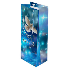 Sacola Para Vinho Natal da Paz da Vara Azul Correspondente