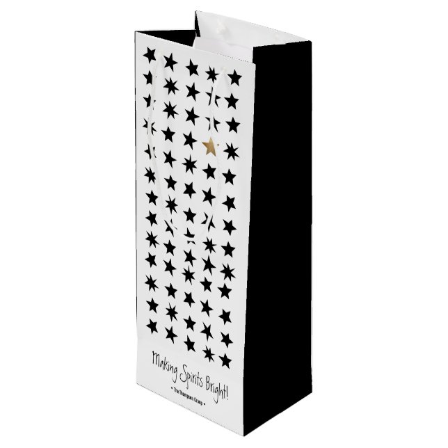 Sacola Para Vinho Natal Escandinavo Bolsa de Presente de Vinho (Verso inclinado)