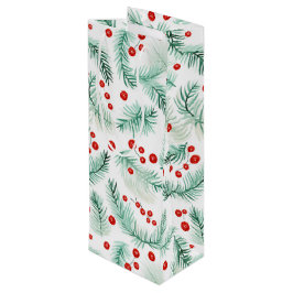 Sacola Para Vinho Natal Holly