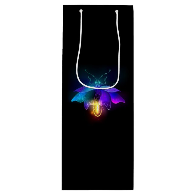 Sacola Para Vinho Neon Firefly a preto (Frente)