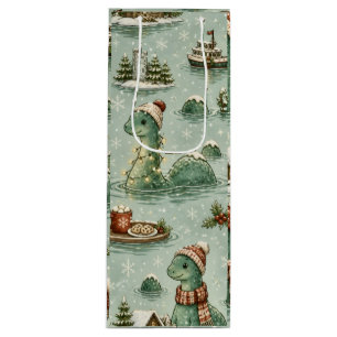 Sacola Para Vinho Nessie do Natal Monstro do Lago Ness Aconchegante 