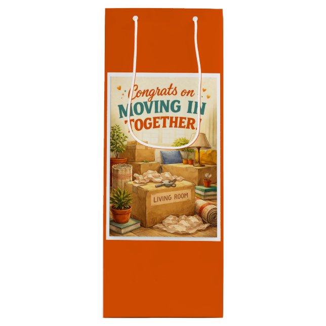 Sacola Para Vinho New Home/Moving In Congratulations Wine Bag (Frente)