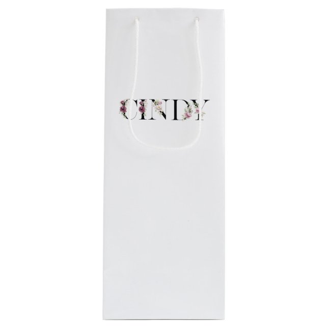 Sacola Para Vinho Nome Cindy (Frente)