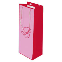 Nome com Script de Monograma Rosa e Vermelho Elega