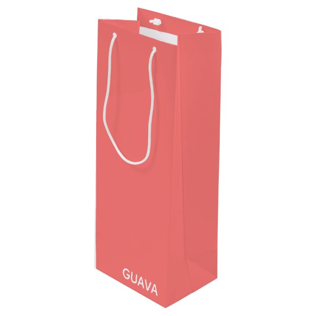 Sacola Para Vinho Nome de cor rosa da goiaba (Frente inclinada)