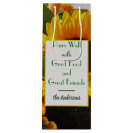 Sacola Para Vinho Nome e Citação do Vinho Outono Giraróis