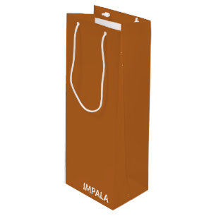 Sacola Para Vinho Nome marrom da cor do Impala