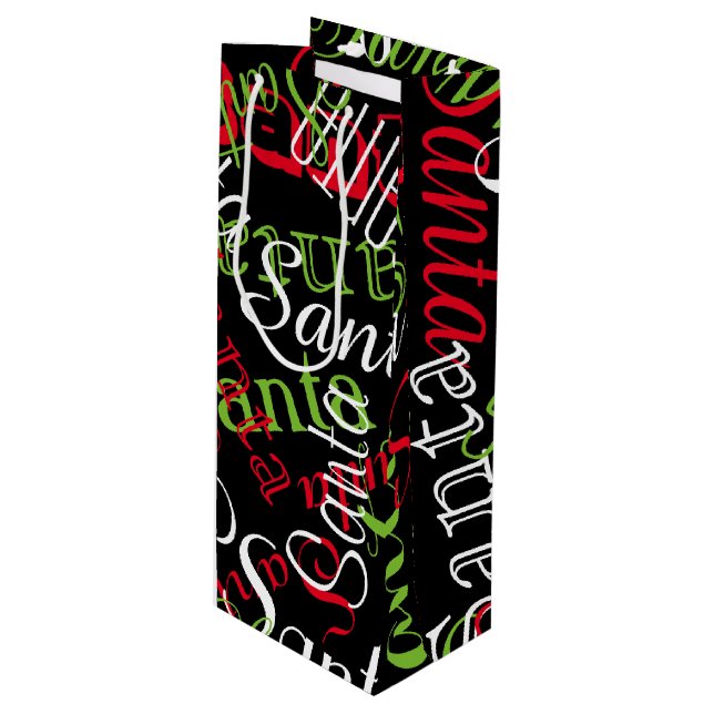 Sacola Para Vinho Nomes personalizáveis (Frente inclinada)