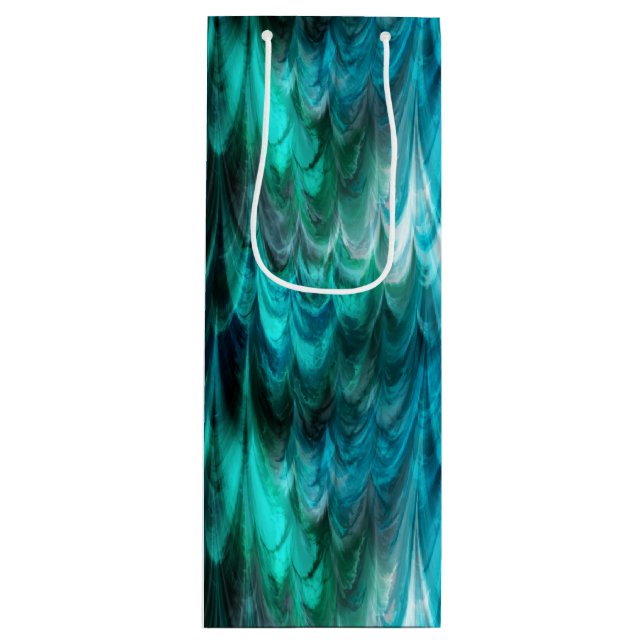 Sacola Para Vinho nonpareil kelpie teal: (Frente)