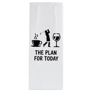 Sacola Para Vinho O Avião Para Hoje Golfe Divertido Vinho Café Golfi