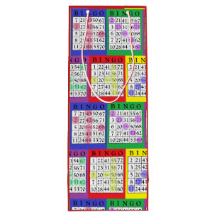 Sacola Para Vinho O BINGO colorido do divertimento carda o saco do