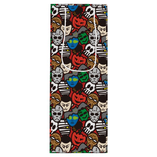 Sacola Para Vinho O Dia das Bruxas (Frente)