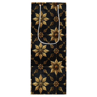 Sacola Para Vinho O Natal Elegante - Flor