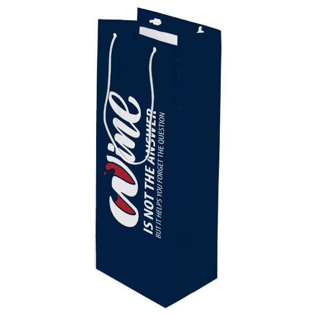 Sacola Para Vinho O vinho não é a resposta (Frente inclinada)