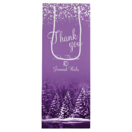 Sacola Para Vinho Obrigado de pinheiro de inverno