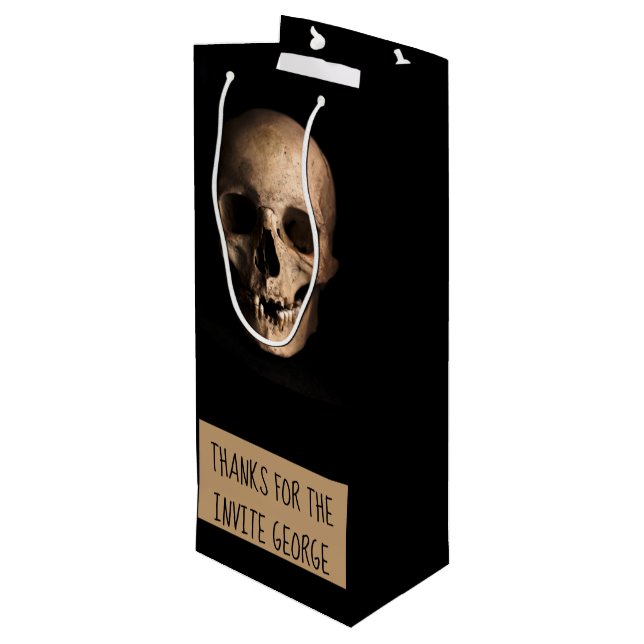 Sacola Para Vinho Obrigados para o convite (Verso inclinado)