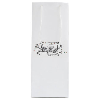 Sacola Para Vinho Octopus & Luzes com Saco de Presente