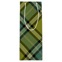 Sacola Para Vinho Olive plaid