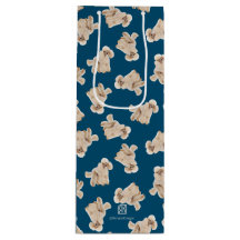 Oodles De Poodles (Branco sobre Azul) Personalizad