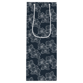Sacola Para Vinho Orquídea Linear | Carvão Floral Botânico