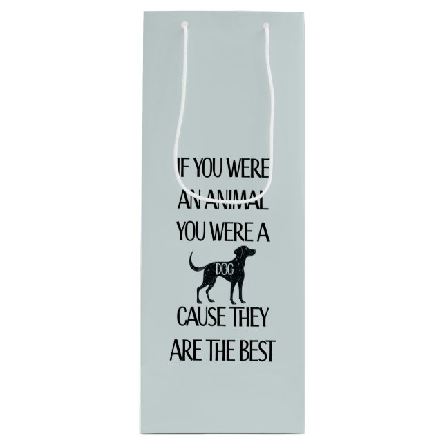 Sacola Para Vinho Os cães são os melhores - (Frente)